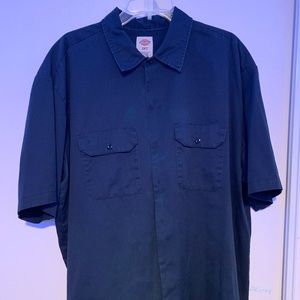 Dickies Short Sleeve Work Shirt 2XLT Navy Blue